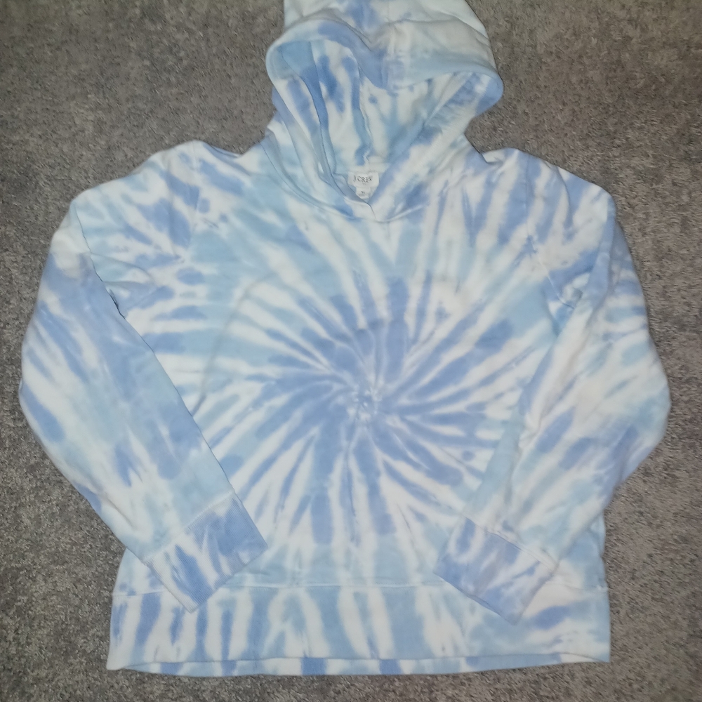 J. Crew Tie Dye Hoodie Sweatshirt Women's Size Medium - Picture 3 of 7